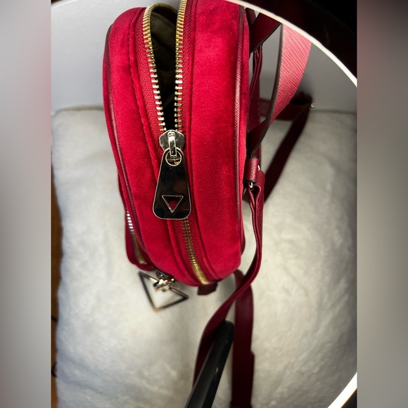 GUESS Velvet Mini Backpack in Crimson Red main image 4